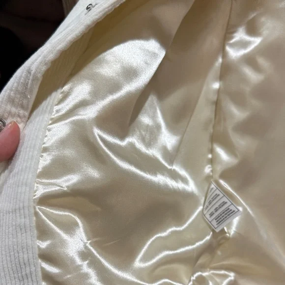 Mitchell & Ness nwot NY Yankees Cream Corduroy Jacket with large - Picture 7 of 8